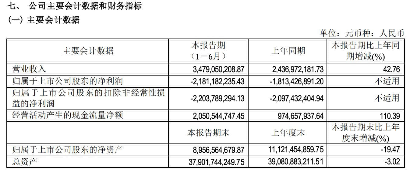 销量暴涨却难逃亏损，北汽蓝谷半年亏21亿